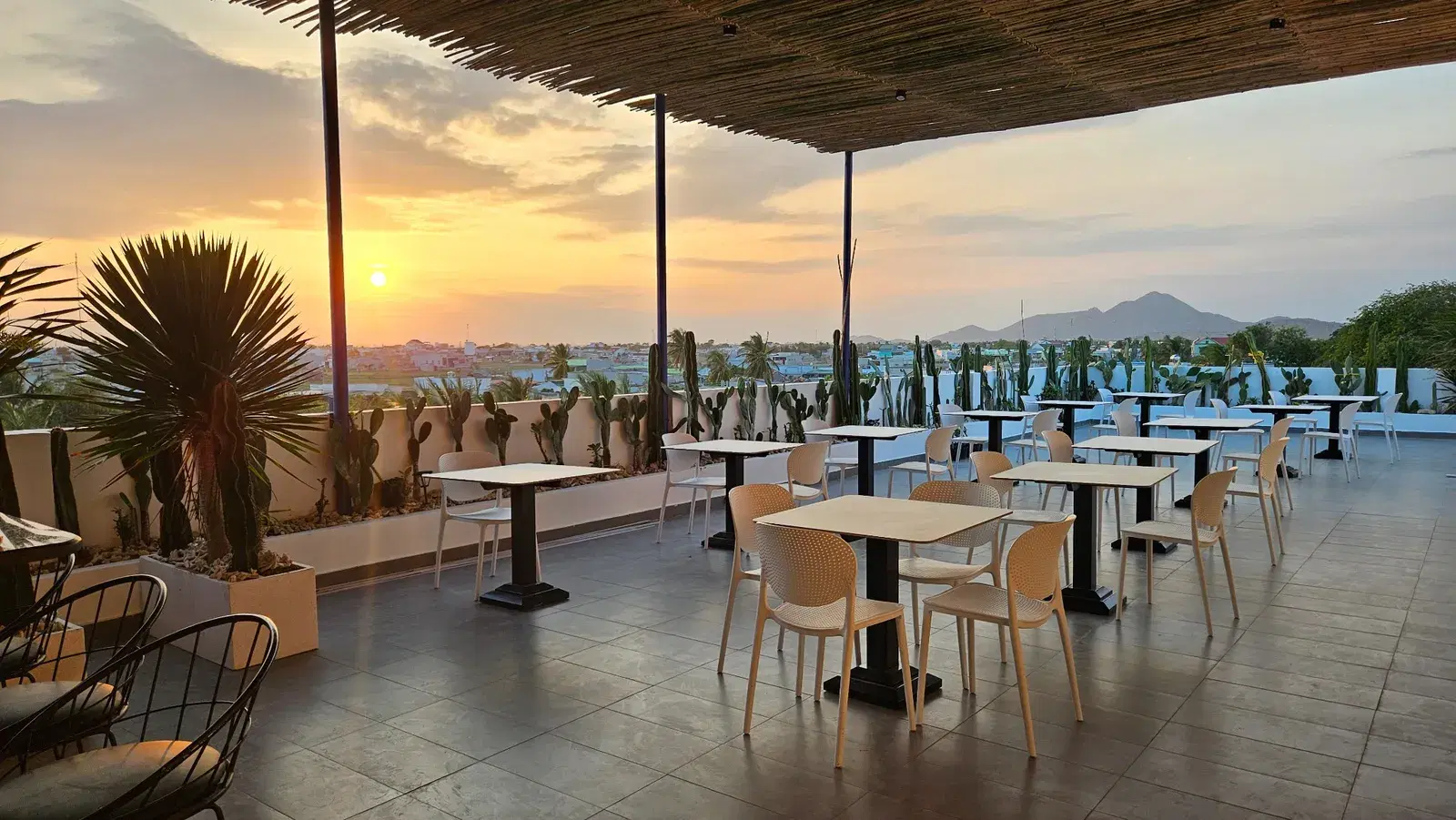 Santonita rooftop at sunset